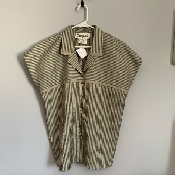 Vintage Xanadu Button Front Blouse Boxy Cut Size 11/12 - Picture 6 of 6